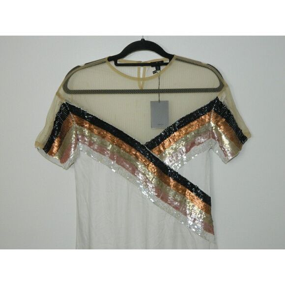 Revolve NBD Dress Size X-Small Sequin Ivory Gold Bronze Sequins Mini Dress - Picture 5 of 14